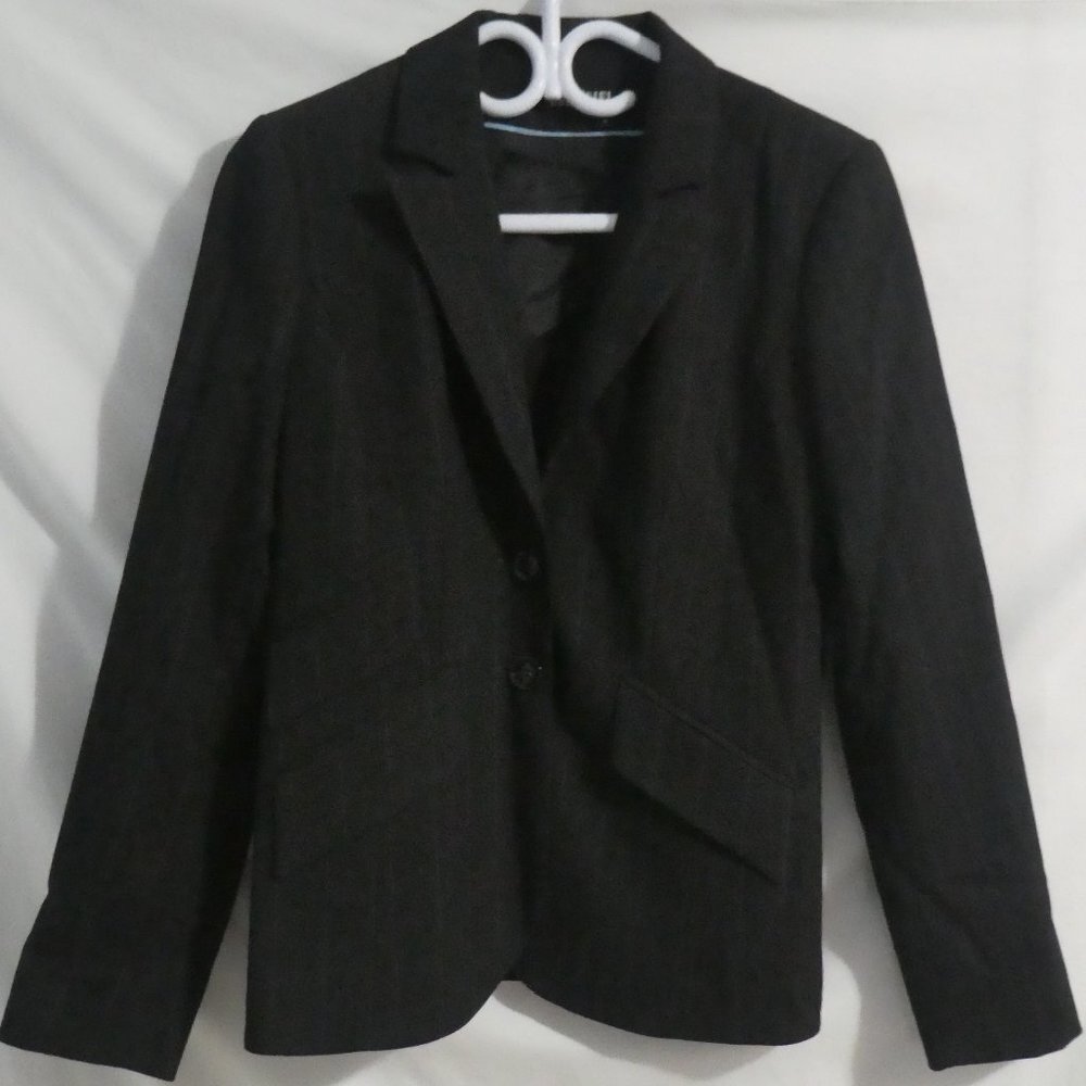 L'OFFICIEL | size 4 | Womens Striped Brown Blazer | Suit Jacket | Made in Canada